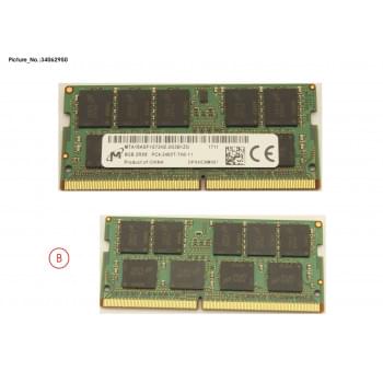 MEMORY 8GB DDR4 W/ECC